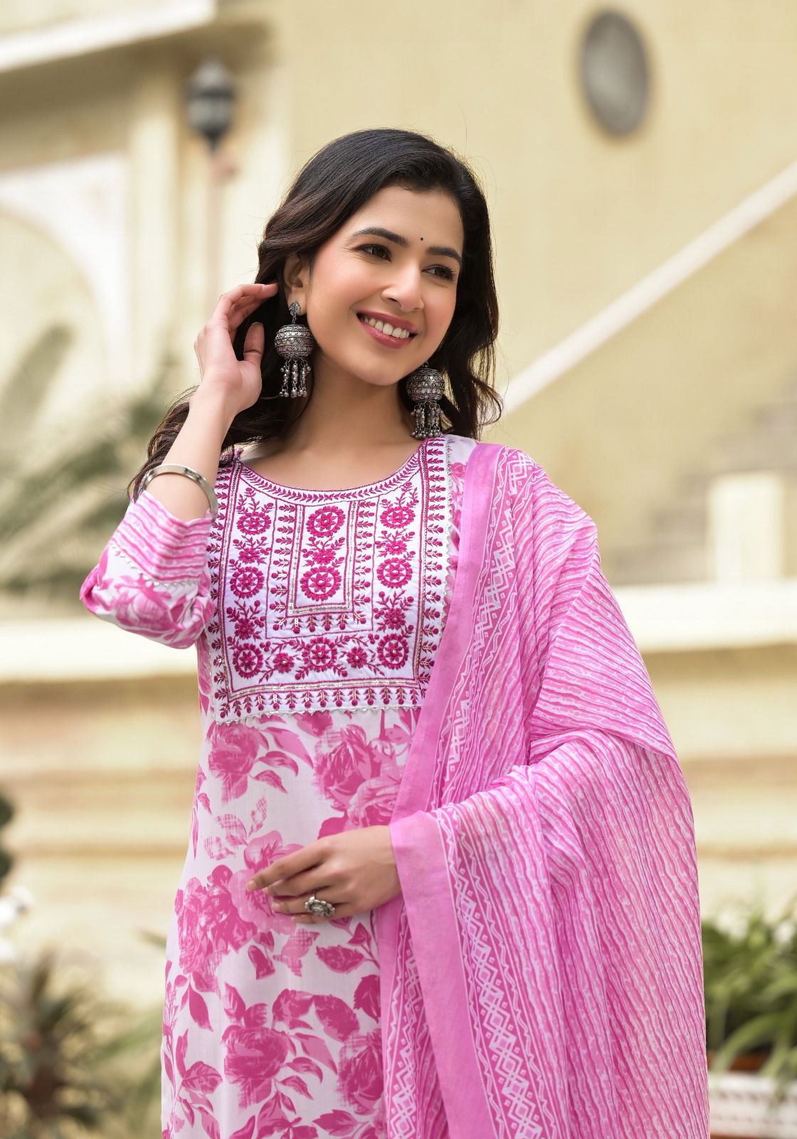 128 Dhruvi Rayon Printed Straight Cut Kurti With Bottom Dupatta Wholesale Market In Surat
